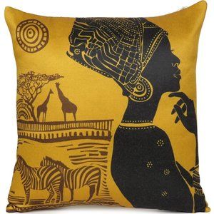 Oussum Lady Digital Print Cushion Pillow Cover Pillow Case Home Decorative